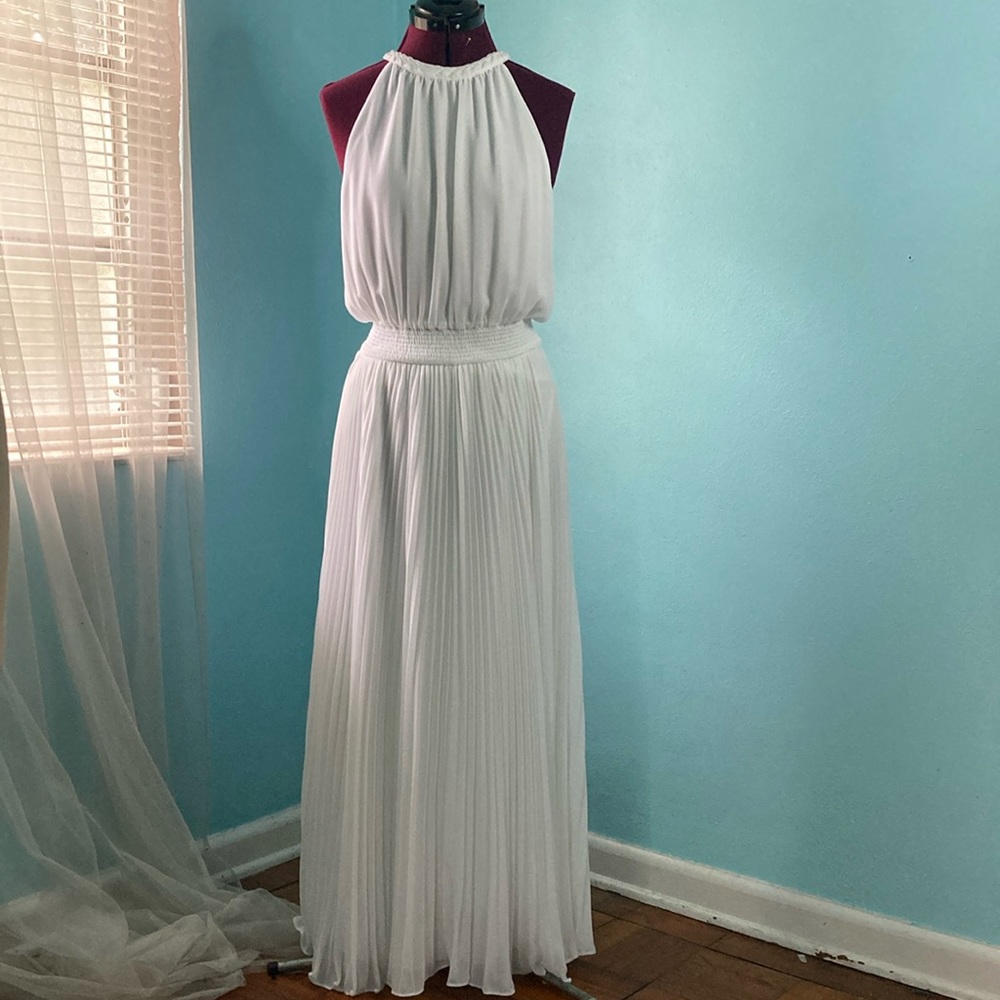 Halter midi dress petite